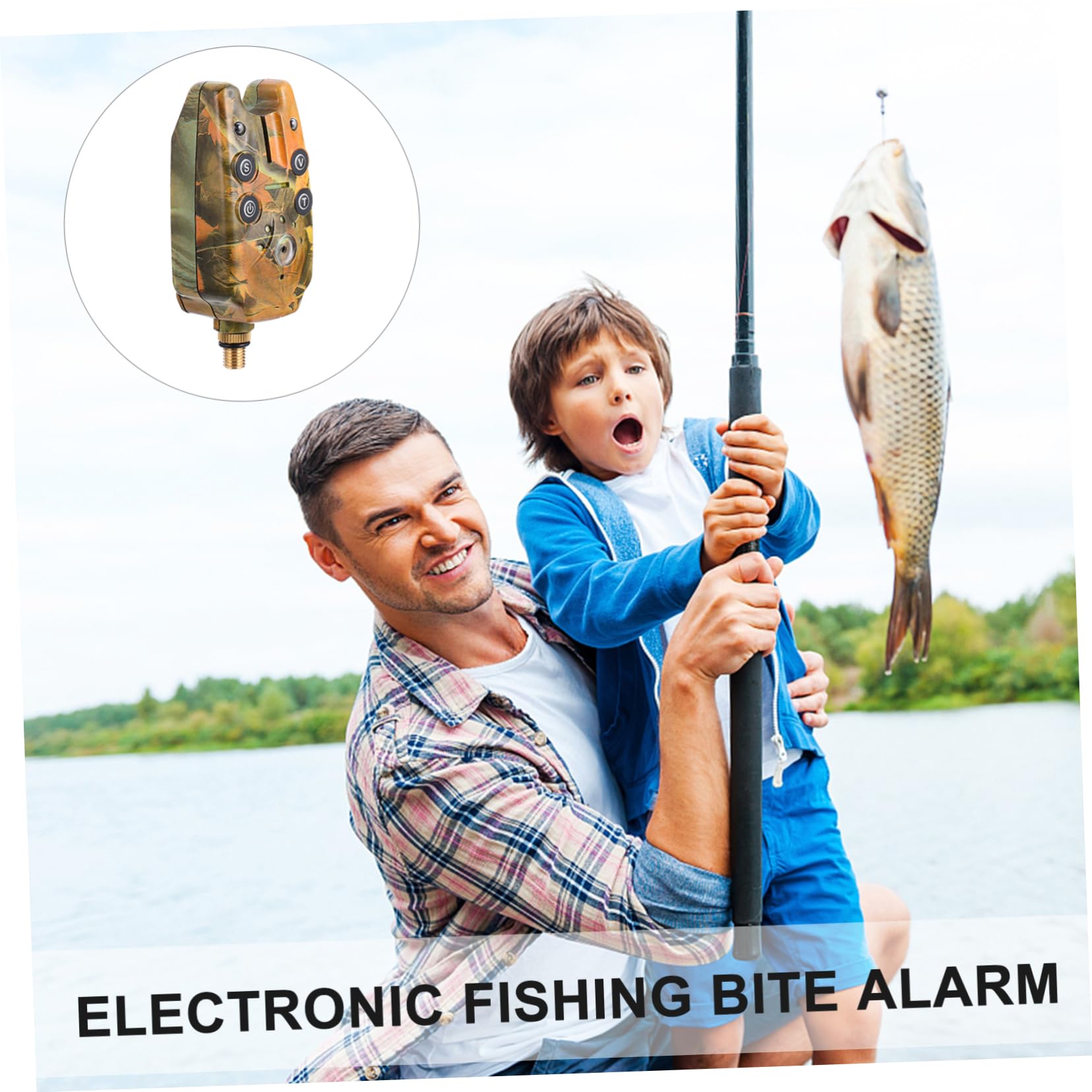 Mipcase Fishing Bite Alarm Water Resistant Smart Fishing Indicator with Loud Alert for Night Fishing Essential Fishing Accessories for Successful Angling