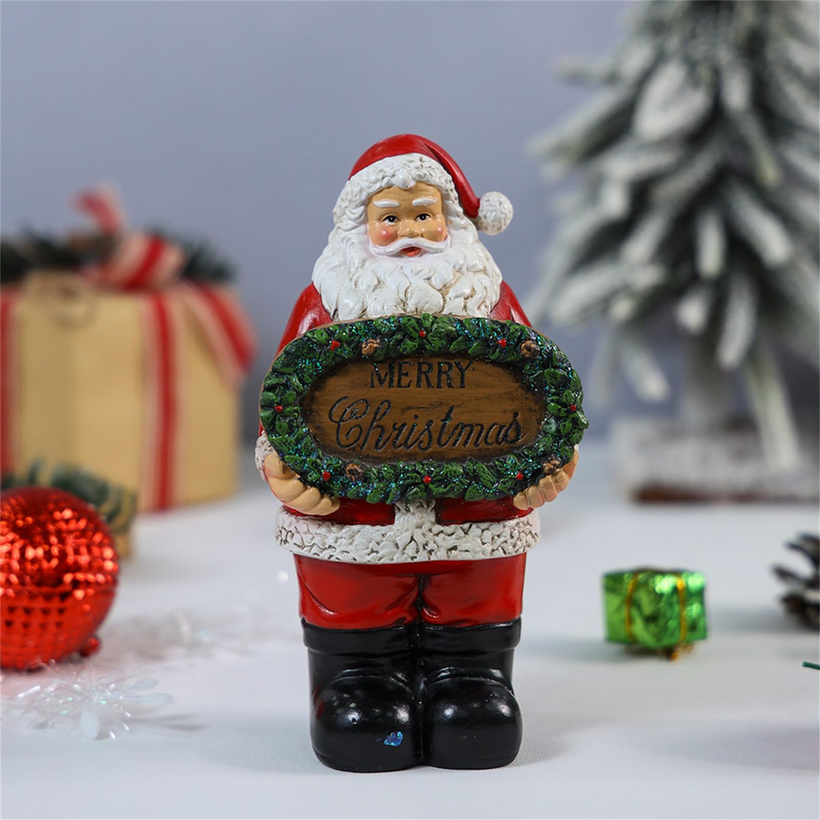 Segno di Babbo Natale in resina per decorazione festa festa a tema accessorio ornamento in resina