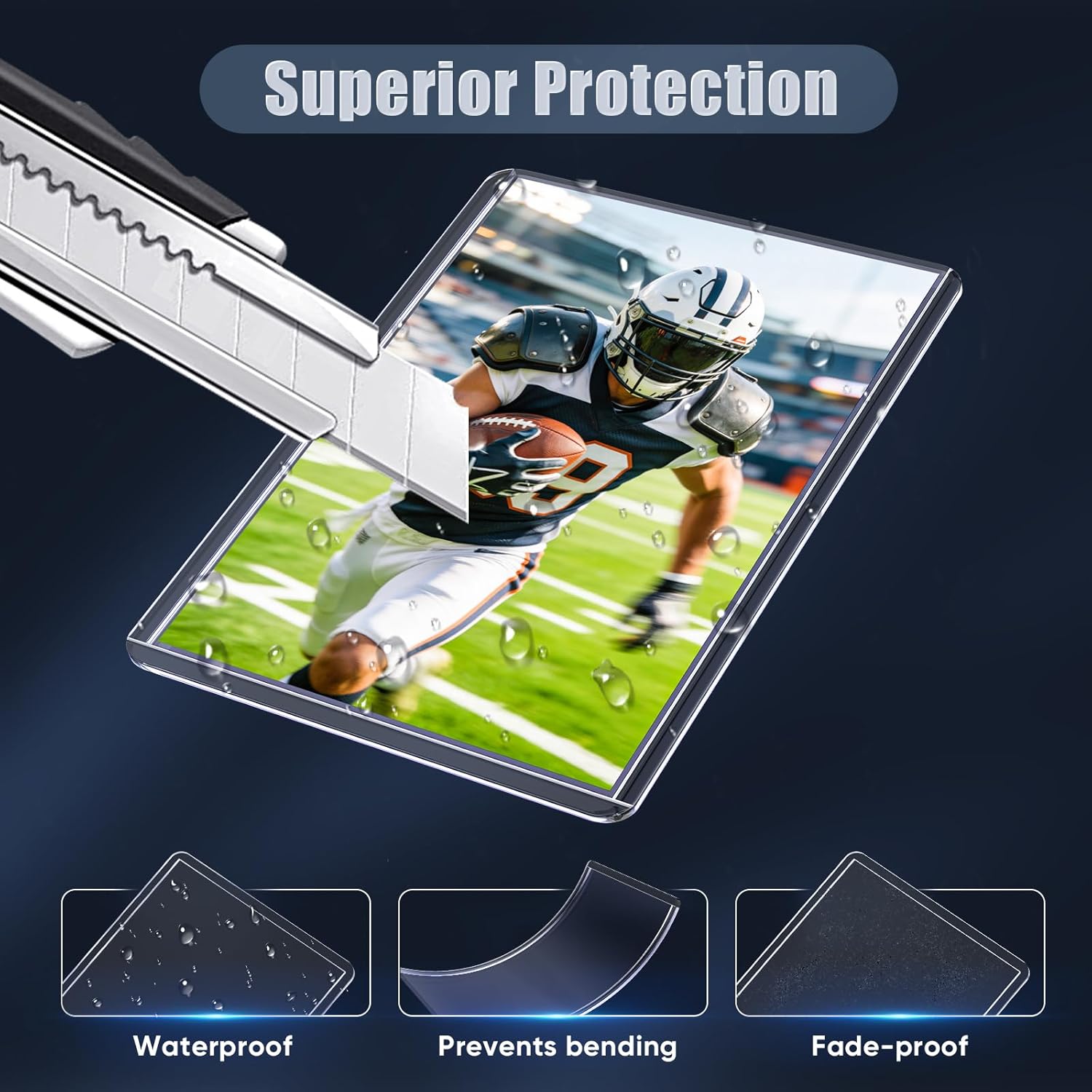 1000 Card Sleeves Top Loaders for Cards, 3" x 4" Hard Plastic Toploaders, Premium Baseball Card Holder for Trading Cards, Sports Baseball Football Game Card Protectors(500 Hard Sleeve+500 Soft Sleeve)