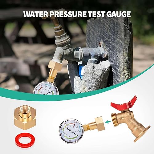 Miniatura 3 de Minimprover 2 piezas de latón hexagonal giratorio 14 pulgadas NPT a 34 pulgadas hembra GHT manguera de jardín conector adaptador de rosca, manguera