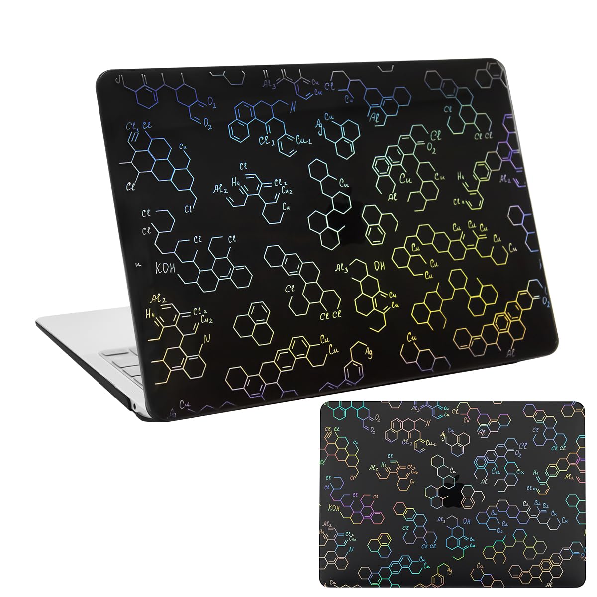 ZORBES® Laptop Case for MacBook Air 13 Inch M1 2018-2021 Release A2337 / A2179 / A1932, Creative Color Molecular Structure Case Heat Dispassion Design Anti-slip Waterproof Laptop Protector Hard Case (B0D8T9Z38S) Amazon Price History, Amazon Price Tracker