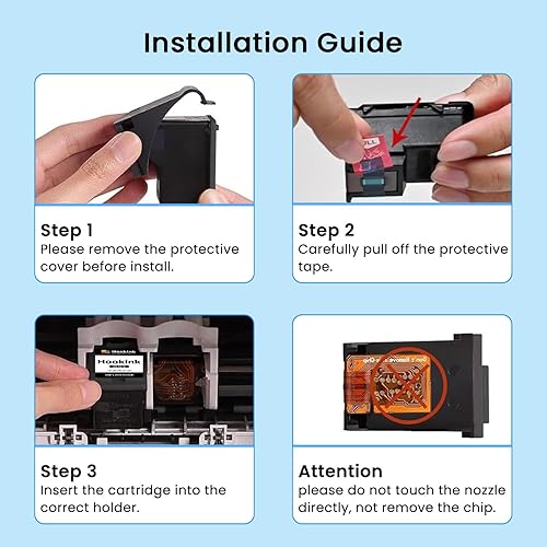 Miniatura 6 de Hookink Cartucho de tinta negro 245XL de repuesto para Canon 245 PG245 XL PG245XL Cartucho de tinta (2 unidades) Uso con Pixma MG2522 TS3122 TS3322