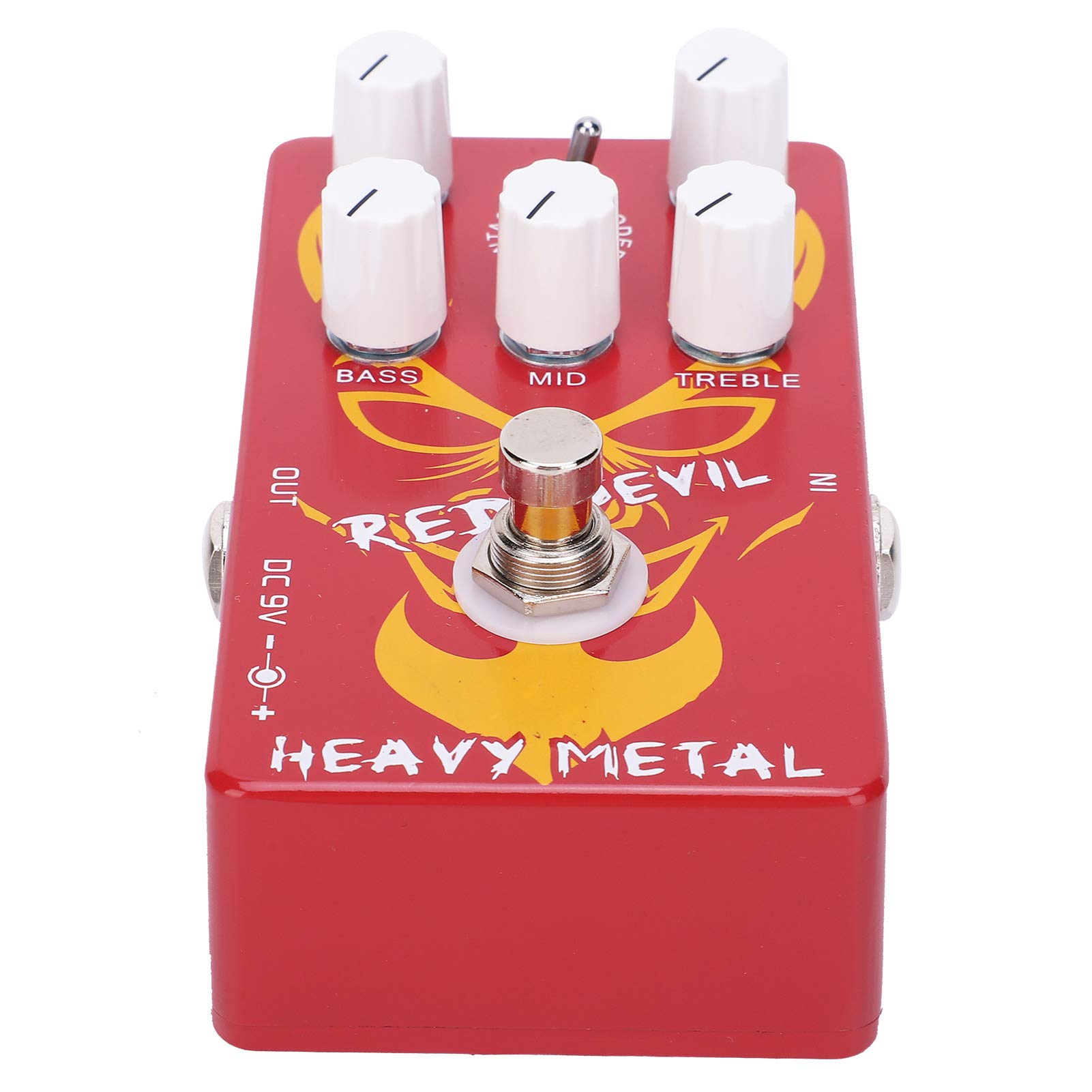 Pédale de distorsion, sonorité Heavy Metal 9V DC Center pédale d'effet négatif pour guitaristes pour mélomanes