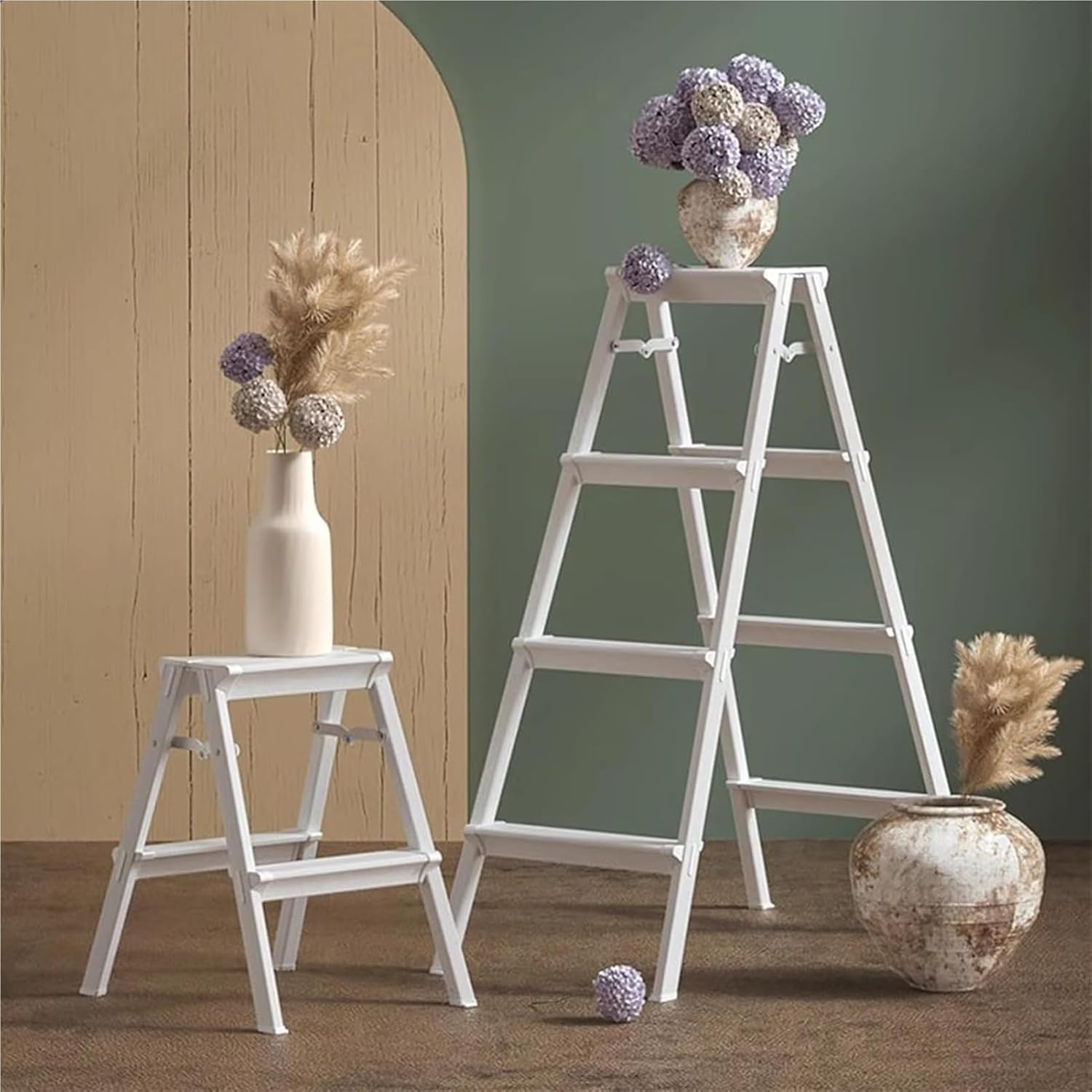 CAILION Aluminum Staircase, 3/4 Fold, Lightweight for Household Use(4 Step)