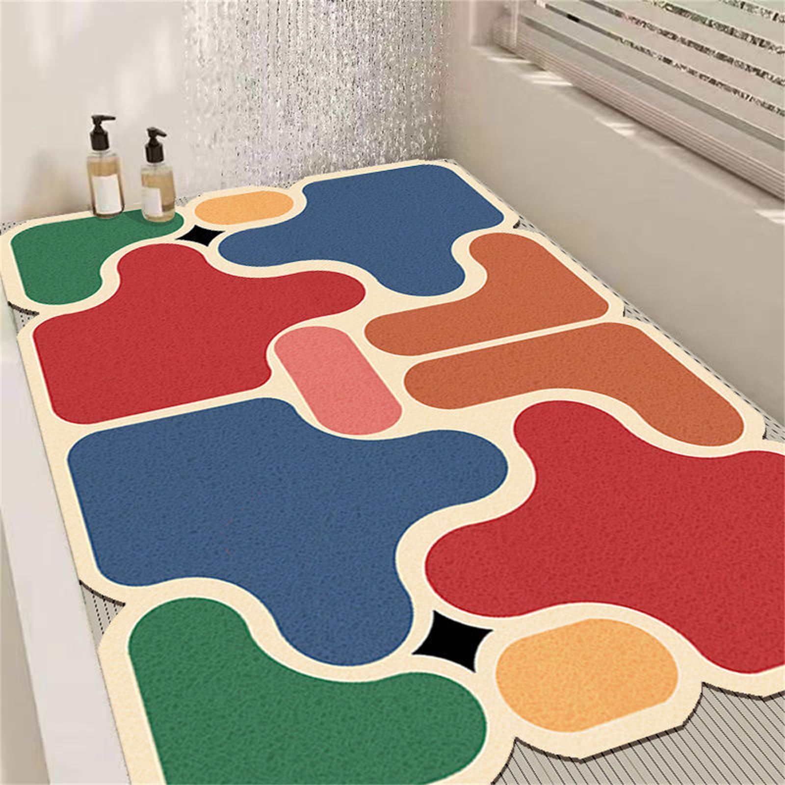 Alfombrilla de baño de goma suave antideslizante para evitar caídas en el interior de la ducha