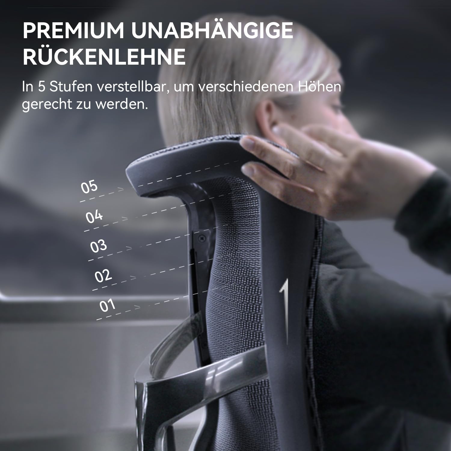 SIHOO Doro S300 Ergonomischer Bürostuhl [TESTSIEGER], Computerstuhl, mit dualem dynamischem Lendenwirbelstützsystem, 6D-koordinierten Armlehnen, verstellbarem Rollstuhl (Schwarzem Samt-Mesh)
