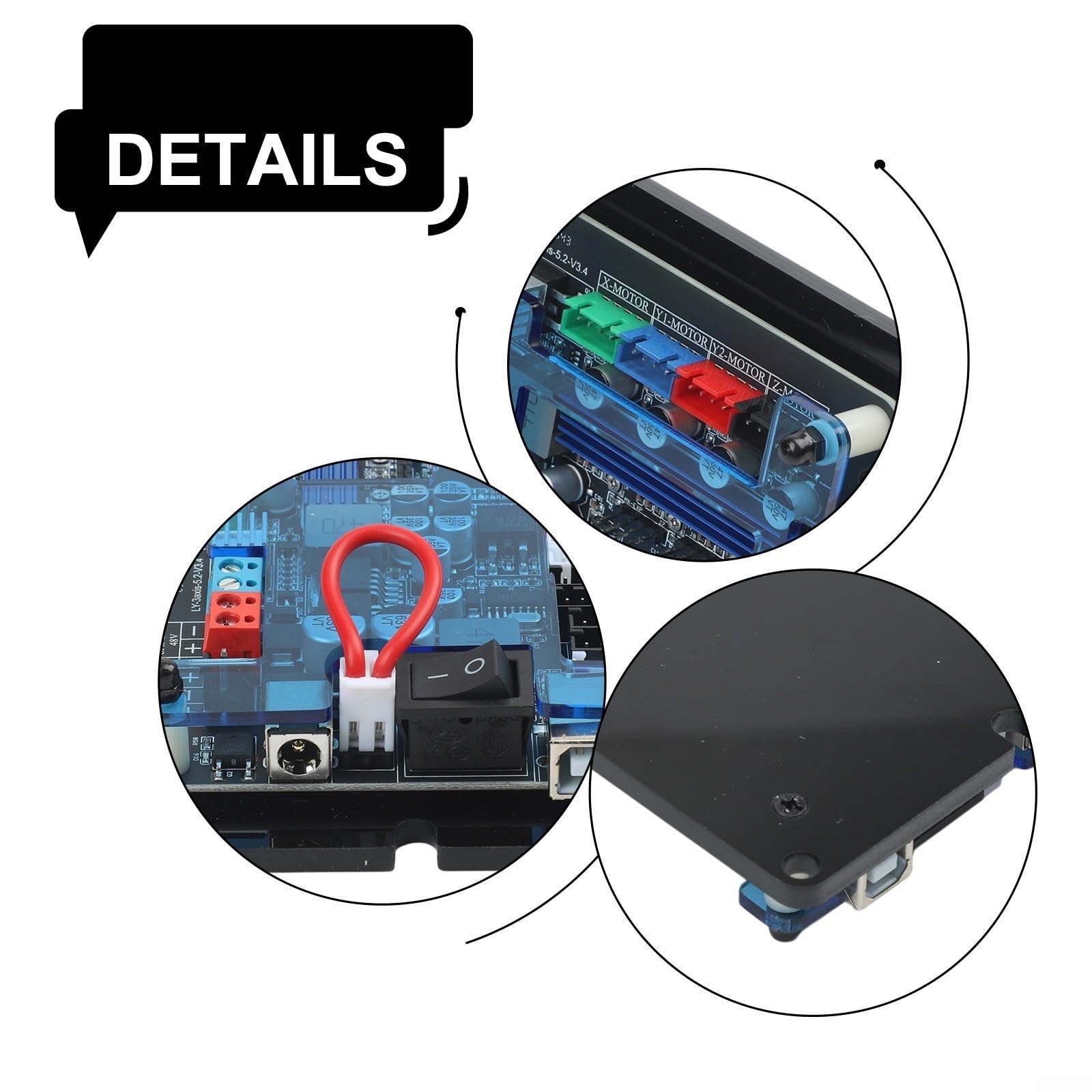 Pour carte de contrôleur Grbl 3 axes USB pour pilote de moteur pas à pas