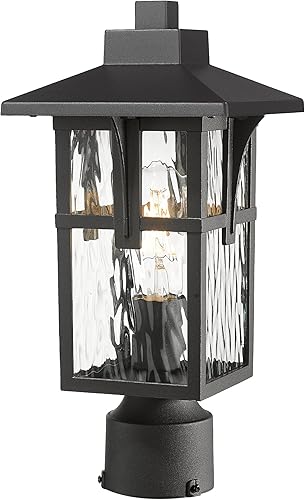 HWH - Lámpara de poste para exteriores, lámpara de poste de luz exterior de columna, faroles de pilar al aire libre, luces de poste para patio,