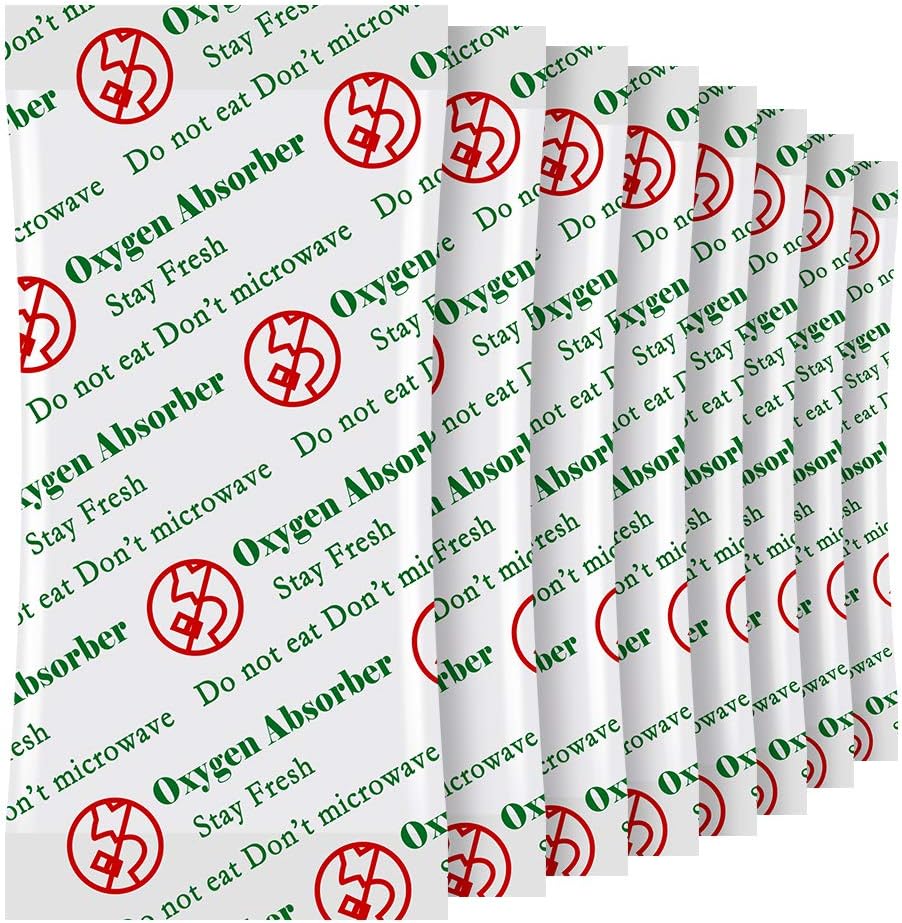 MakMeFre 200cc(100Packets) Oxygen Absorbers for Food Storage, Food Grade Oxygen Absorbers Packets