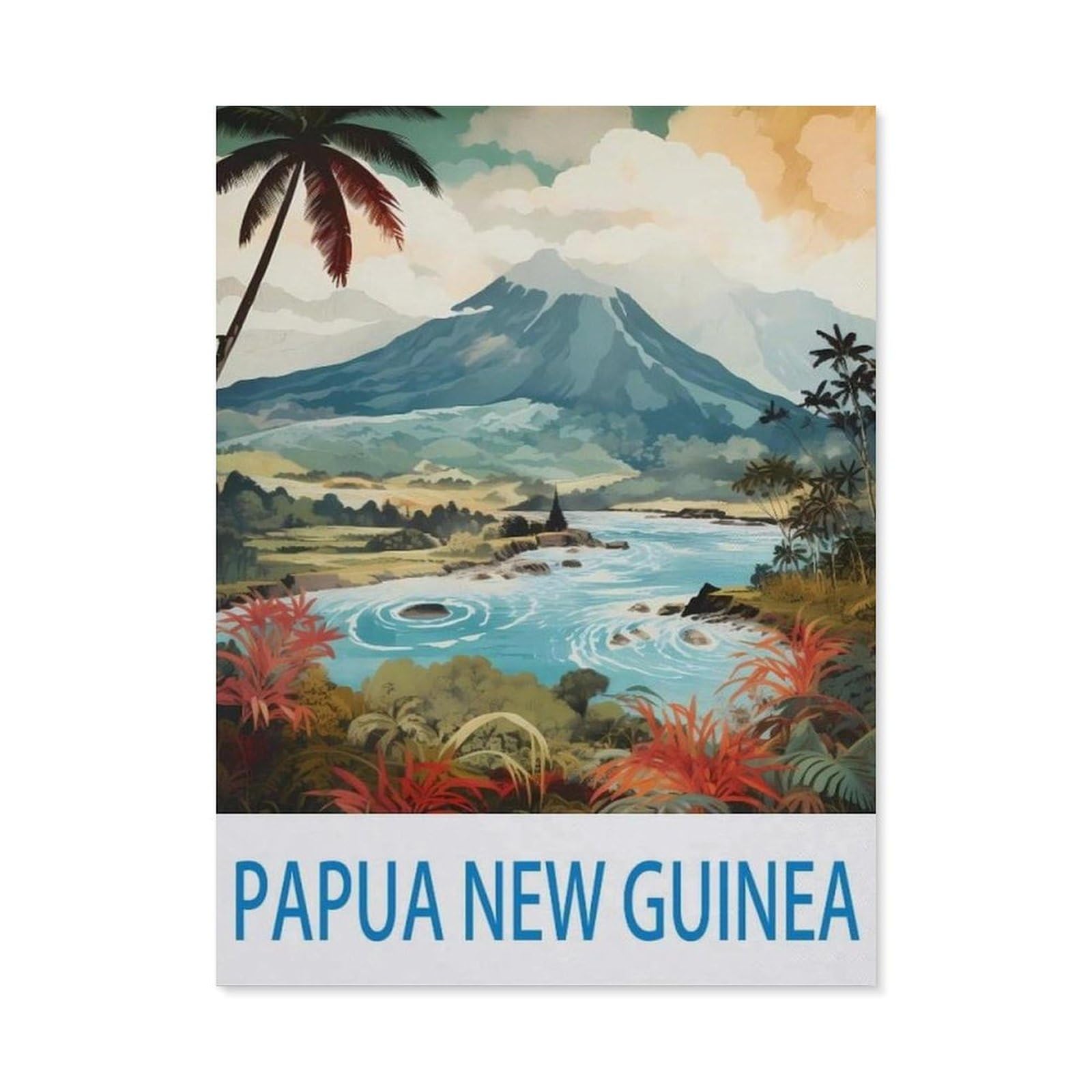 BEAYODKP 5D DIY Diamond Painting，Papua New Guinea（40 x 50 cm）