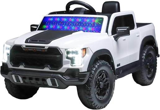 12V Kids Ride-On Car with Remote Control, 4-Wheel Shock Absorption, Multifunctional Music Player for Toddlers 3-6 Years Old White