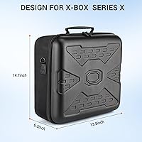 Vista 4 de Keten X-box Series X Carrying Case with Hard Shell, Protective Travel bag for X-box Series X Console, Controllers, Cables and Other Accessories