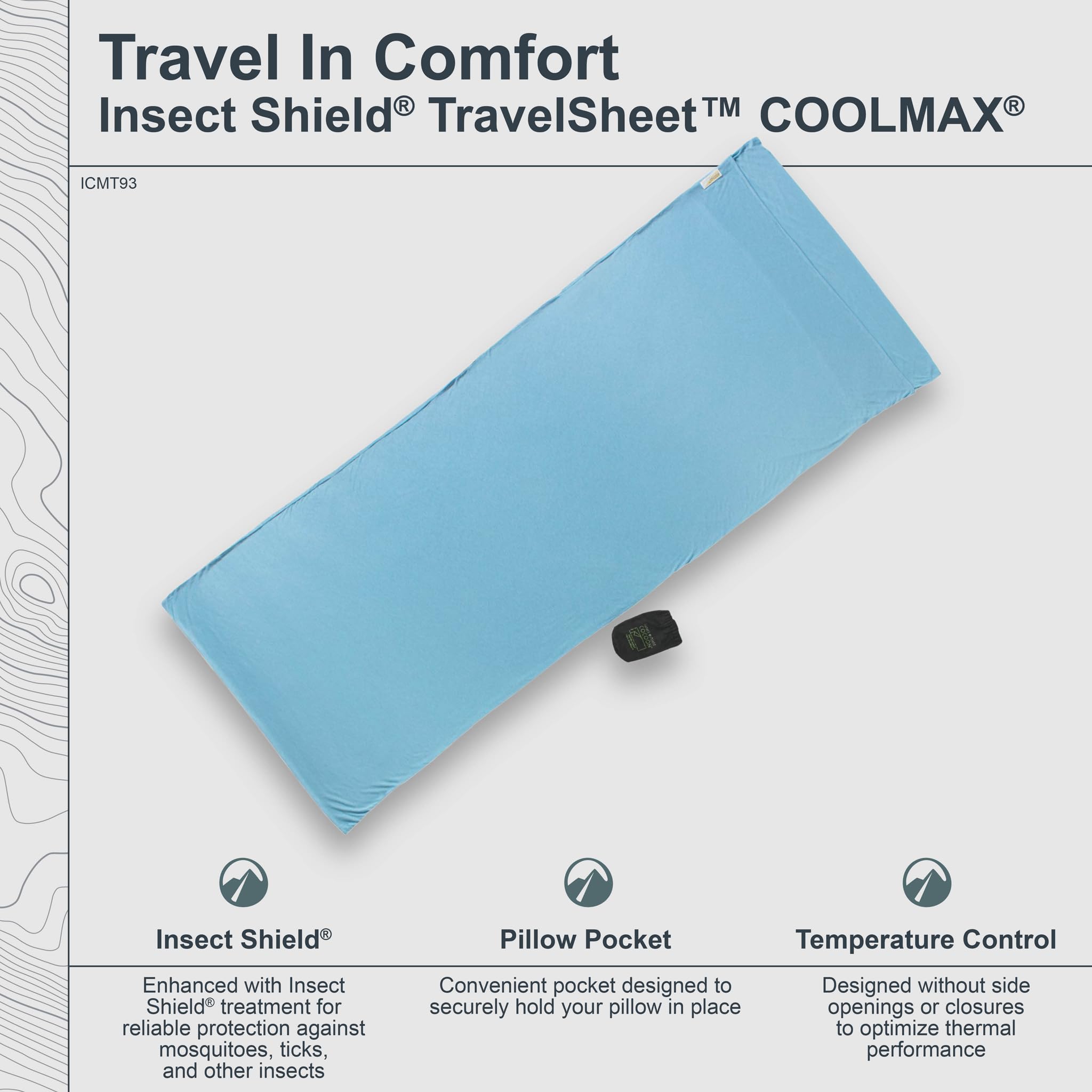 Cocoon Microfaserschlafsack TravelSheet Insect Shield Line - Coolmax