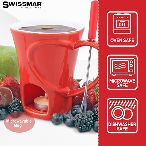 Miniatura 7 de Swissmar Indulge - Juego de 4 tazas de fondue de chocolate 42fl oz
