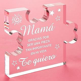 Funnli Regalos para Mama, Valentines Gifts for Mom in Spanish Acrylic Plaque, Regalos para Mamá, Mothers Day Birthday Gift for Mom Mama Spanish from Daughter Son