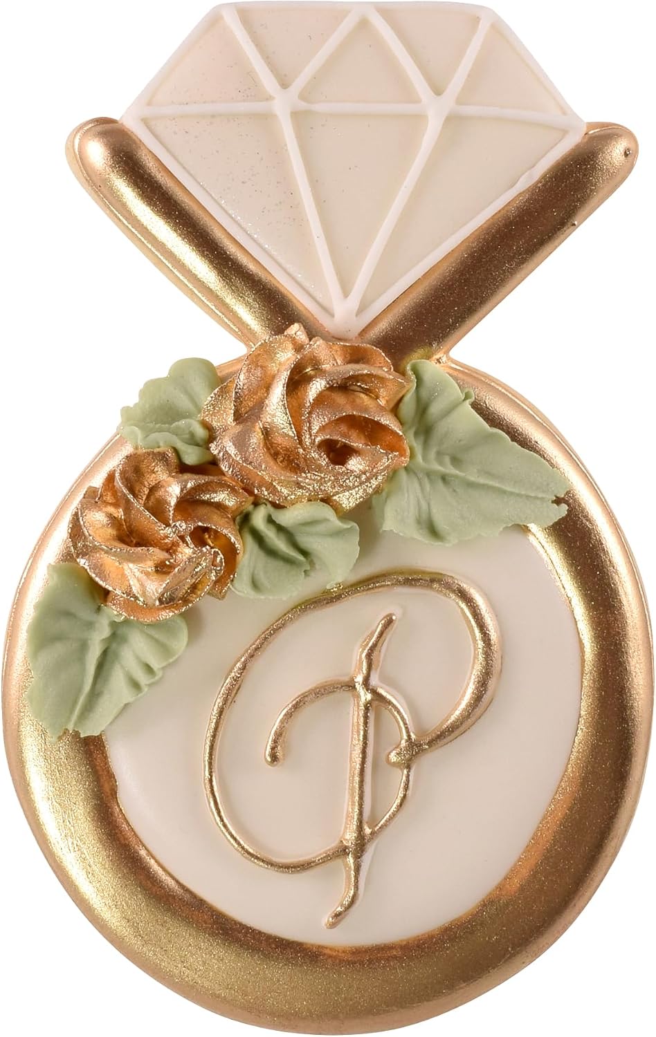 R&M Diamond Ring 3.75" Cookie Cutter – Wedding Engagement Baking Tool for Cookies, Fondant & Crafts