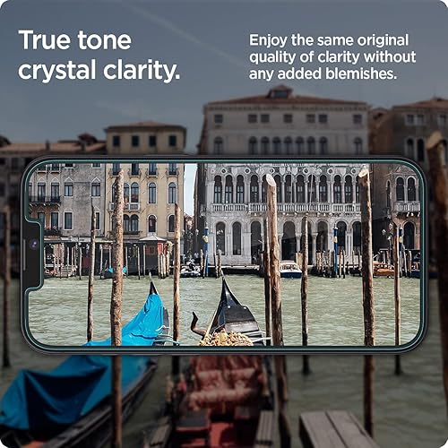 Miniatura 6 de Spigen Protector de pantalla de vidrio templado [GlasTR EZ FIT] diseñado para iPhone 13 Mini [compatible con fundas], paquete de 2