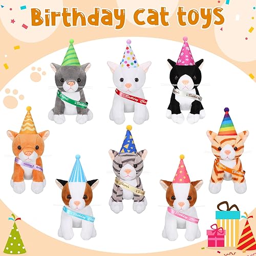 Vista 17 de 8 piezas de animales de peluche de 5 pulgadas a granel, varios lindos animales de peluche para mascotas, pequeños animales de peluche