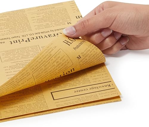 Miniatura 5 de Juvale 12 hojas de papel kraft para envolver periódicos, embalaje, papel de regalo vintage para artes y manualidades, caballete de tablón de