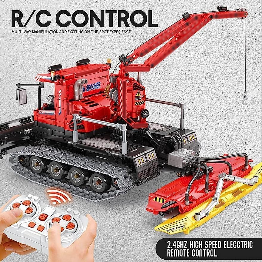 Miniatura 2 de Technology Snow Groomer - Juego de construcción de 2.4 GAPP RC quitanieves con motor, bloque de construcción de vehículos de camión compatible con