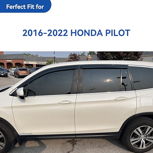 Miniatura 252 de Visores protectores de lluvia para ventana, deflectores de viento de canal exterior