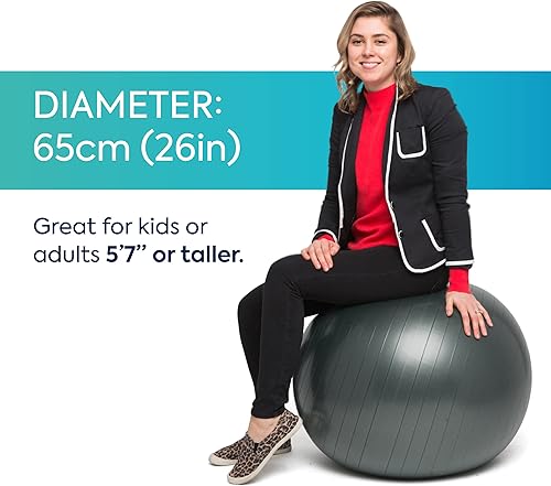 Vista 36 de Balón de equilibrio, el asiento sin ruedas es una silla flexible para la escuela, la oficina o el hogar Azul oscuro