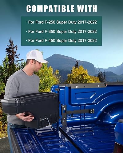 Miniatura 3 de SCITOO Caja de camión con llave para Ford F-250 Super Duty para F-350 Super Duty 2017-2022 Caja de almacenamiento para caja de camioneta del lado