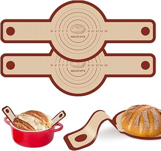 2 PCS Silicone Bread Sling for Dutch Oven, Red