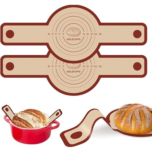 2 PCS Silicone Bread Sling for Dutch Oven, Red