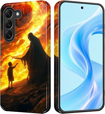 Case for Samsung Galaxy S22 Plus, Military-Grade Dual Layer Shockproof Protective Phone Case, Anti-Scratch Hybrid TPU + PC Cover,Death Skull and Child