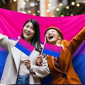 9 Pcs Bisexual Pride Gifts Include Bisexual Flags Striped Shoelaces Rainbow Bracelets Necklace Hat Bi Stuff for Bi Pride Day Accessories LGBTQ Outdoor Parades Party Supplies
