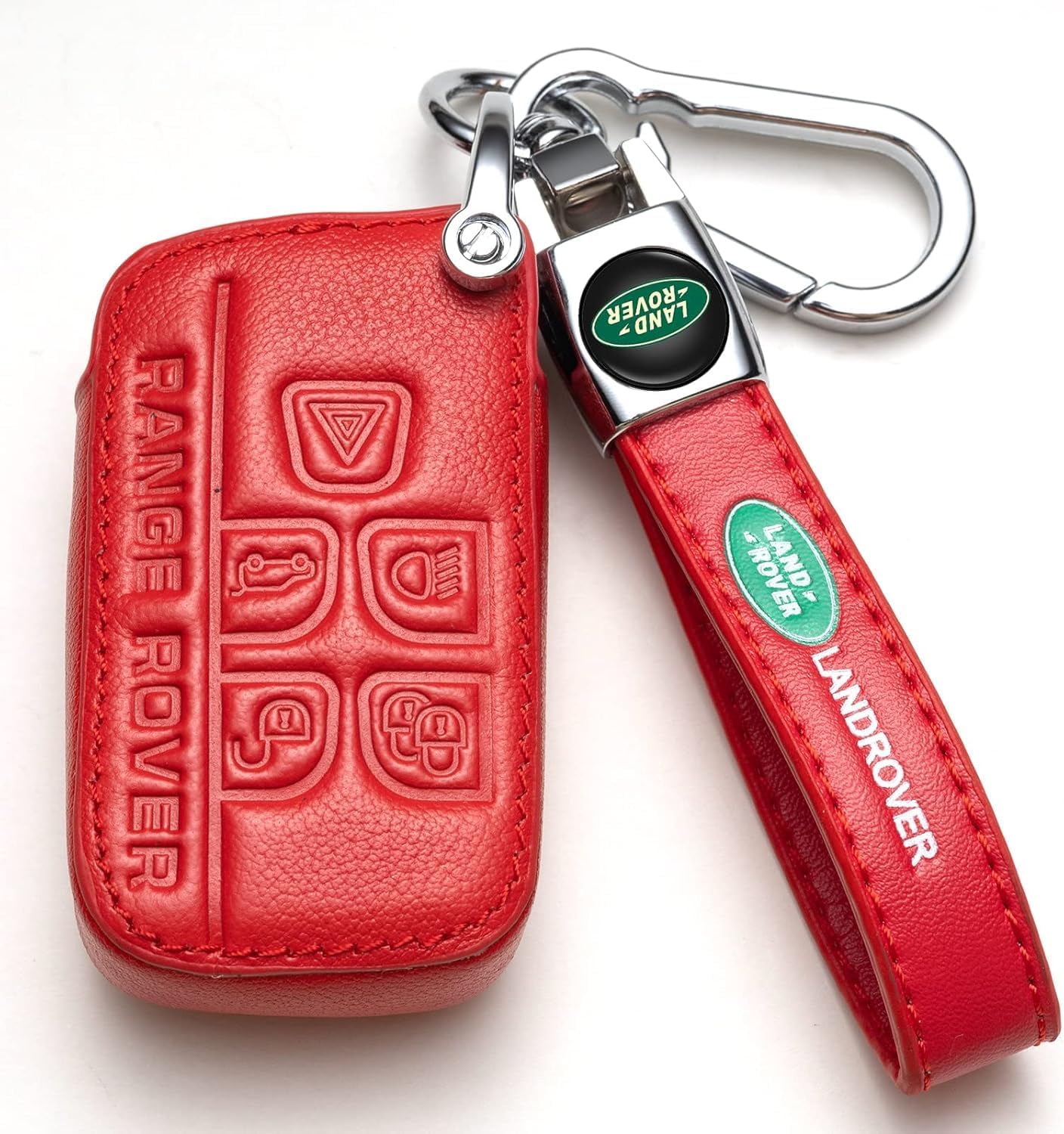 Car Key Fob Case,for Land Rover Defender Range Rover Ghibli,Levante Series Key Fob Case Cover Accessories Car Keychains,(5 Button) B: Black