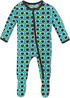 Vista 68 de KicKee Baby & Toddler - Pijama de viscosa ultrasuave de bambú con patas abatibles y puños