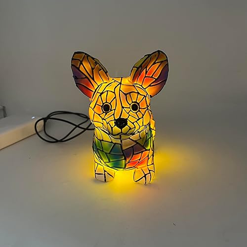 Miniatura 4 de Lámpara de mesa con perro salchicha y perro salchicha, lámpara de perro boxer, luz nocturna de arte de la serie Corgi Dogs, 3D linda decoración