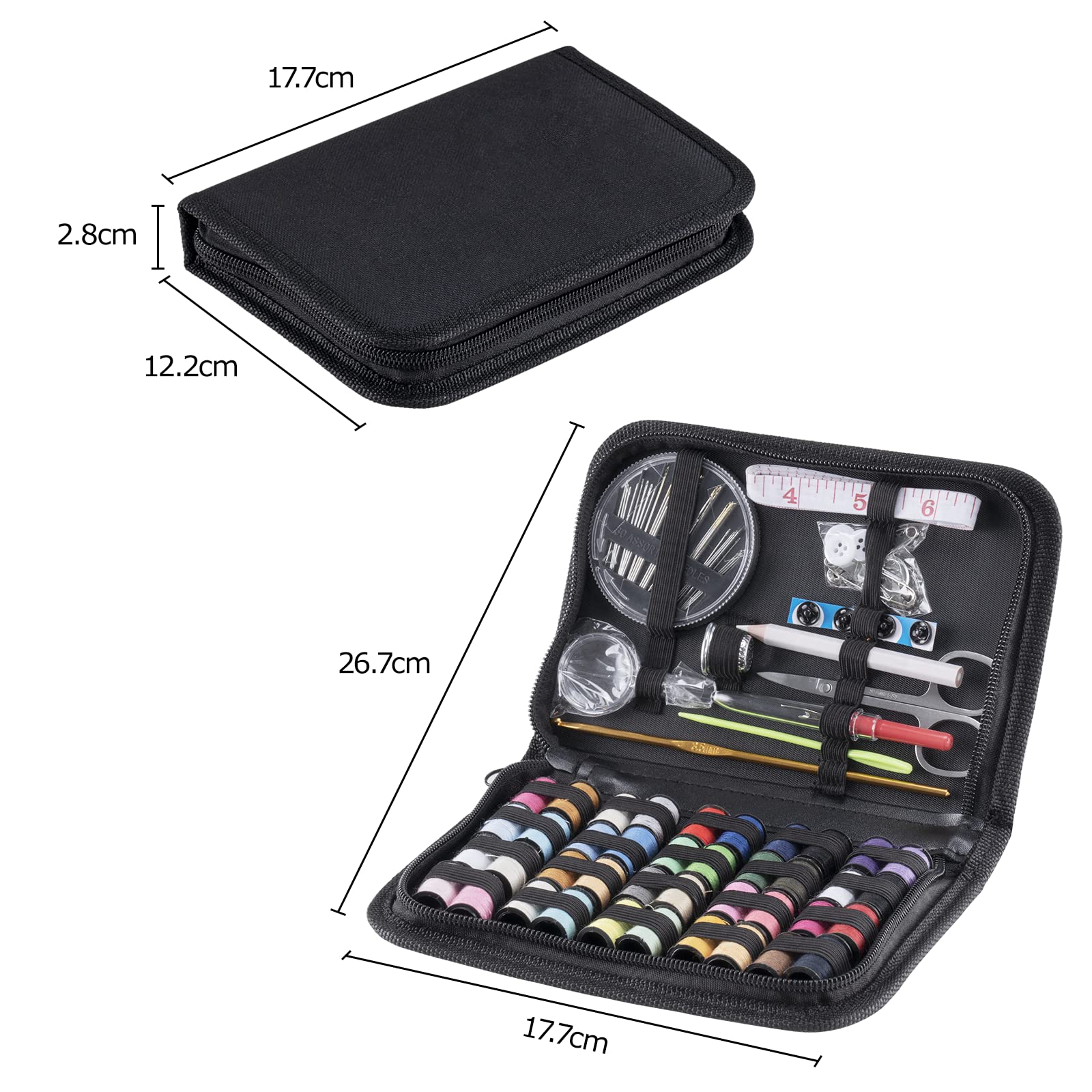 Set Da Cucito 128 Pezzi - Kit Completo Con Filo, Aghi, Forbici E Ditali - Foto 13