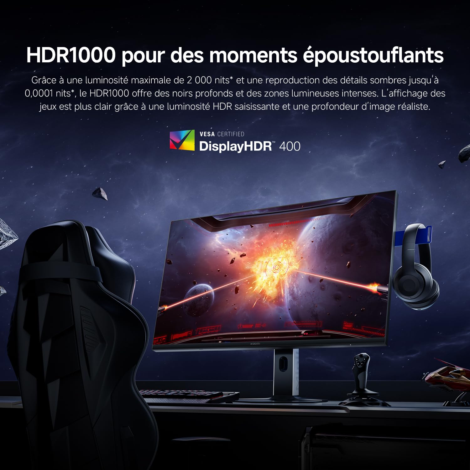 XIAOMI 2K Mini-LED Écran PC Gaming 27 Pouces,180Hz,1152 Zones, P27QDA-RGPGL