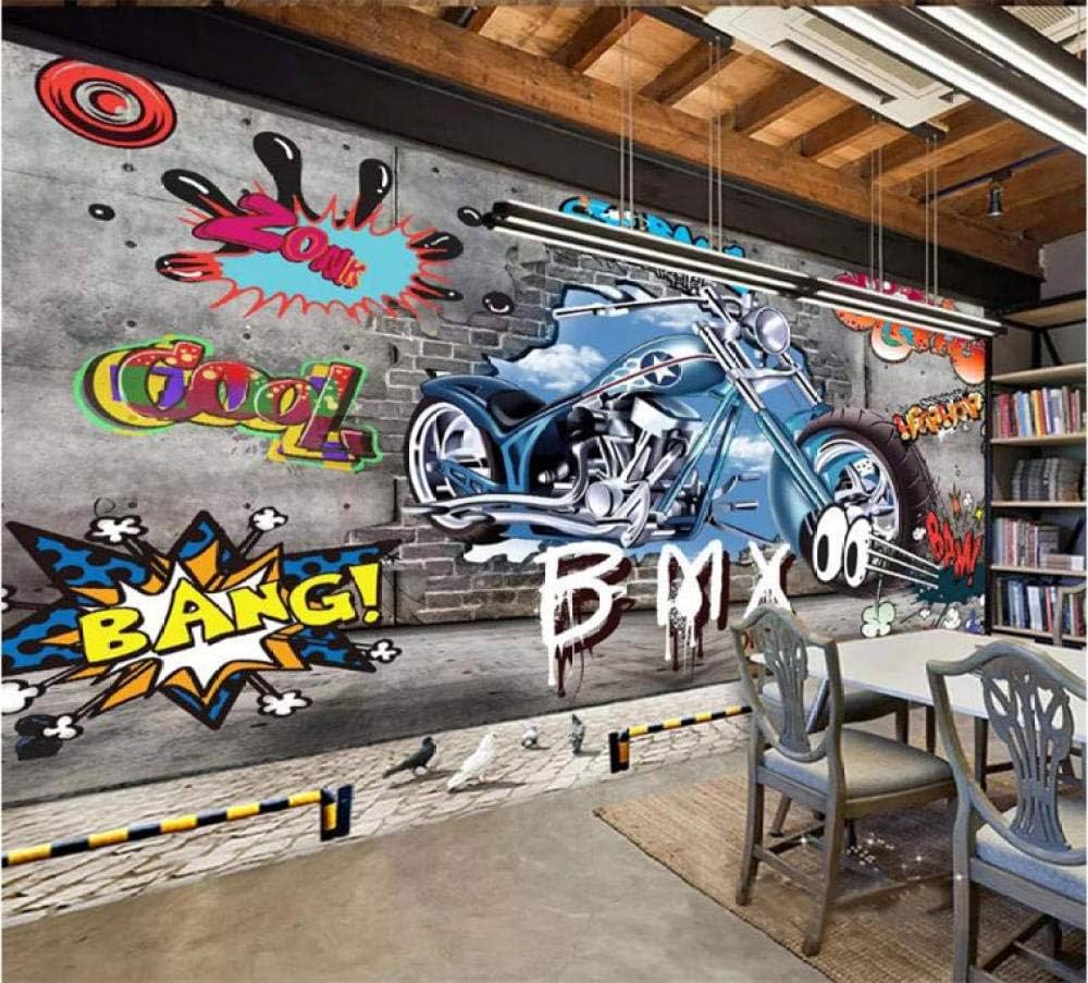 ストリートアート 子供とおもちゃの絵画 Amazon | YCRY-壁紙レトロミニマリストオートバイストリート