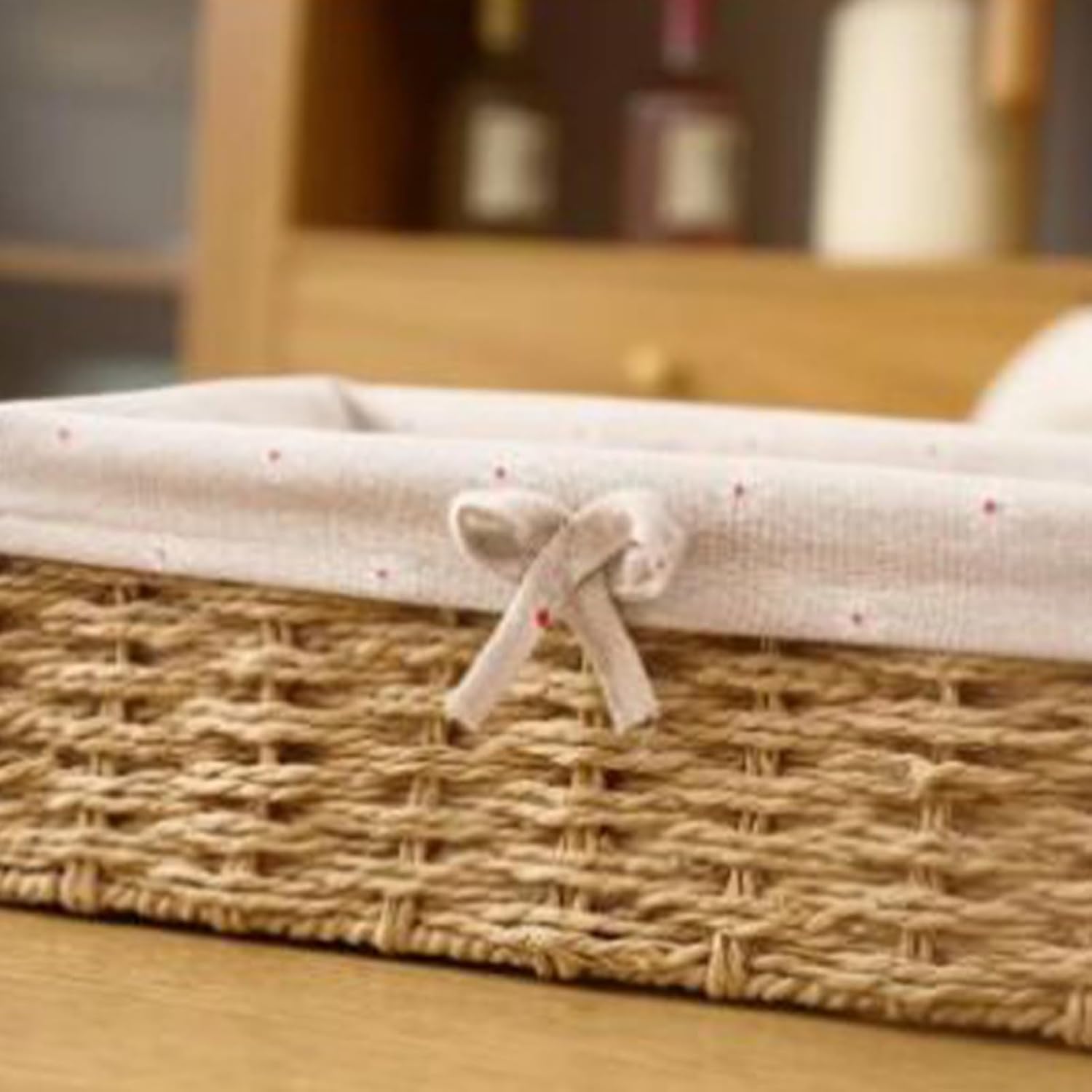 Set Of 3 Rattan Bread Basket, Handwoven Wicker Serving Baskets Bowls For Candy Snack Fruits, Rectangle