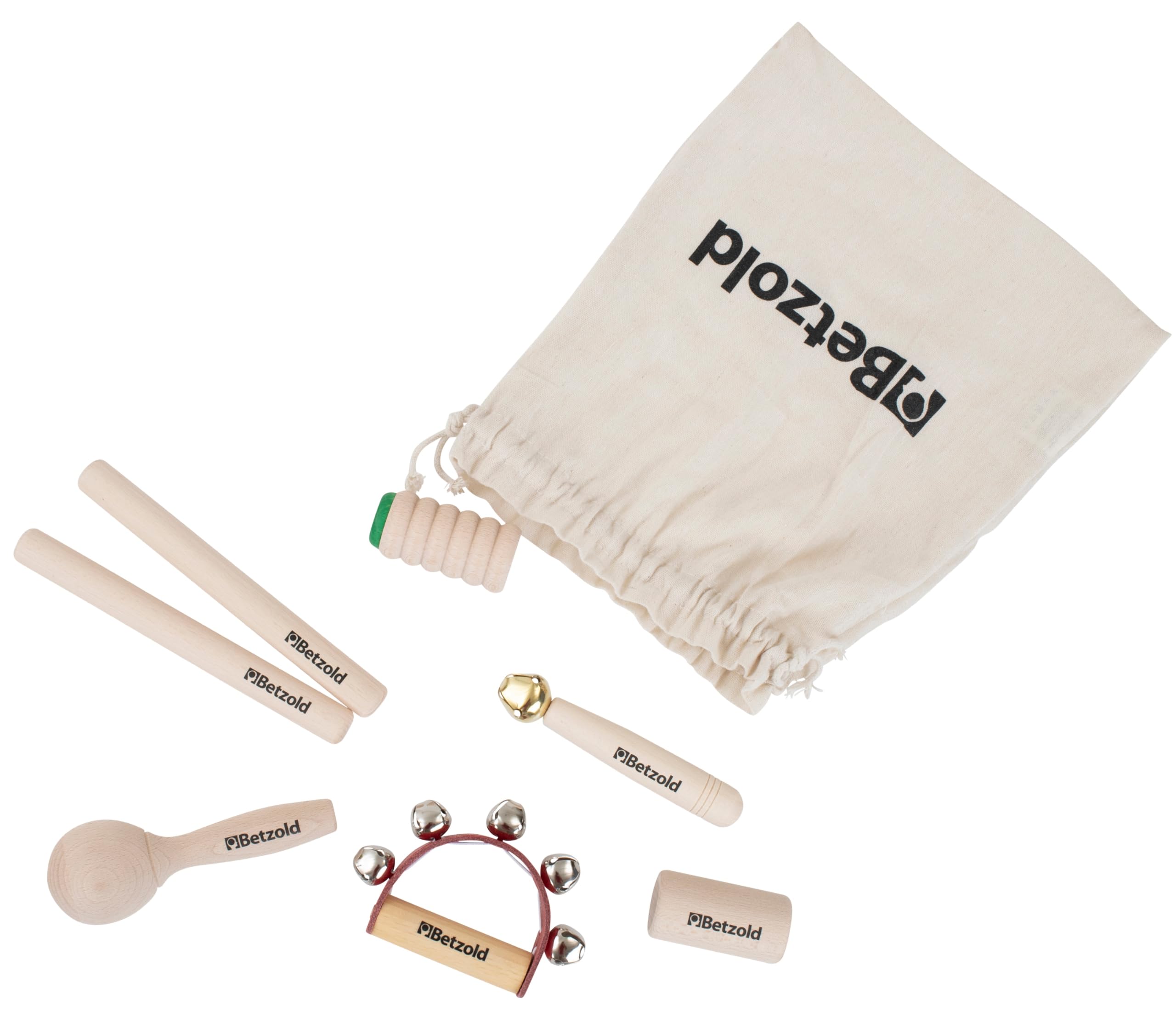 Betzold Rhythmik-Set Krippe 6-teilig – Percussion-Set aus Holz