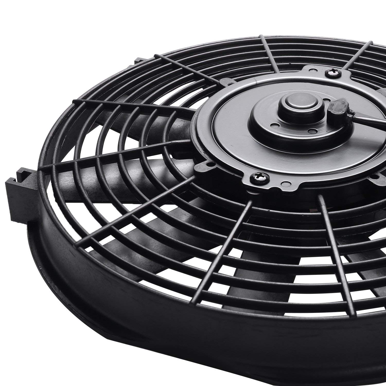 Kit di Montaggio Ventola Radiatore di Raffreddamento Elettrico Serbatoio Nero Radiatore da 10 Pollici 12V 80W 2100 / Min Universale