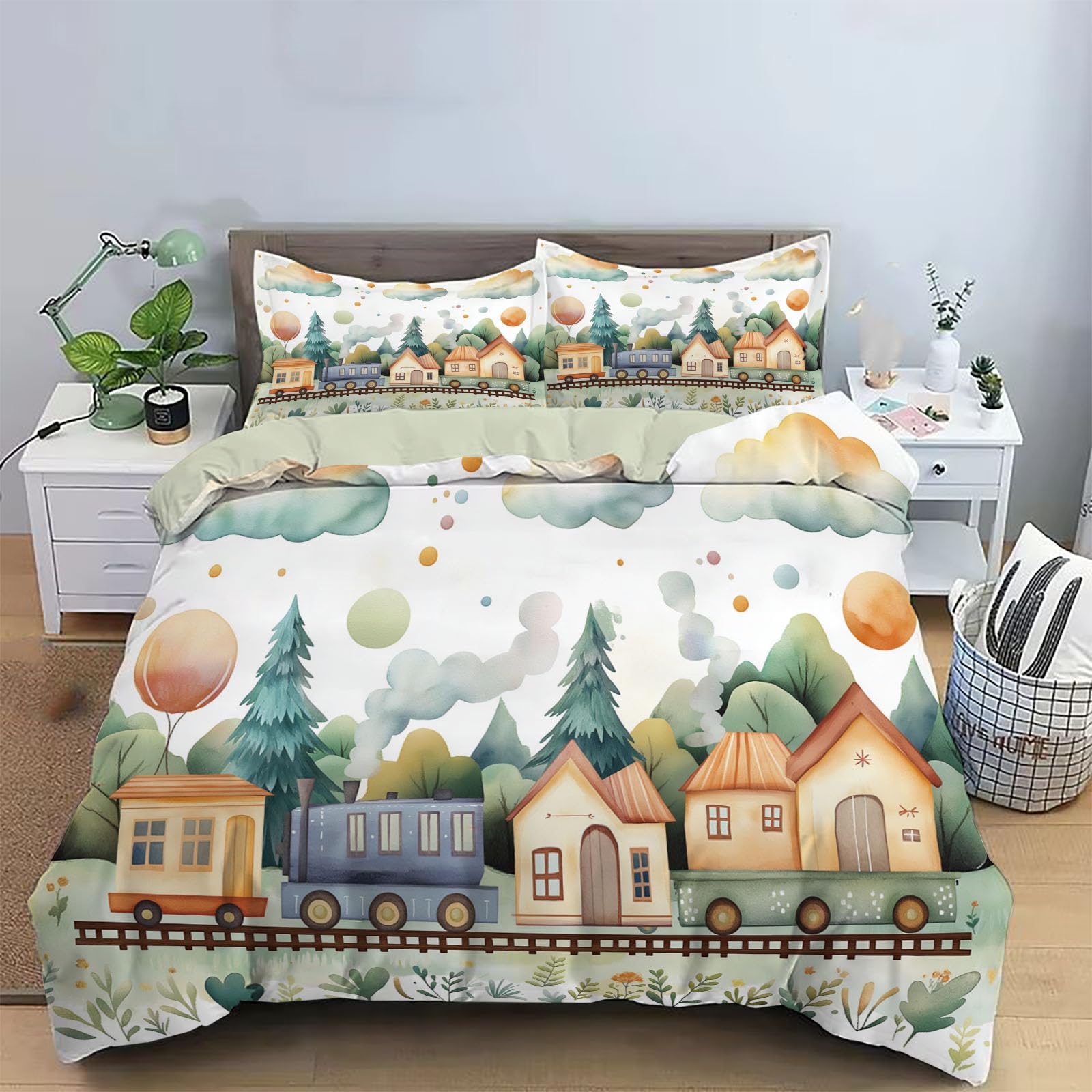 Housse de couette 140x200cm mandala Bourgogne avec ses 2 taies d'oreiller