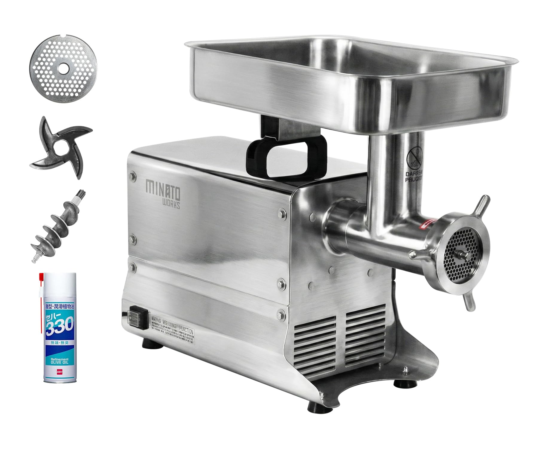 Amazon | ミナト 業務用ステンレス製 電動ミンサー PMM-22F＋4点付