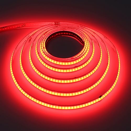 Miniatura 8 de DC 5V USB COB rojo LED tira de luz IP65 impermeable USB alimentado 6.6ft2M 640LEDs alto brillo flexible luces de cinta LED