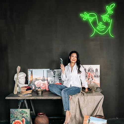 Miniatura 5 de Señal de neón con cara de niña bonita, luz de belleza para mujer, letreros de neón LED para dama, decoración de luces de neón para niñas, bar,