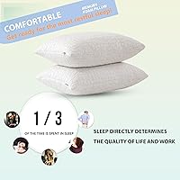 Vista 2 de Shredded Memory Foam Pillows, King Size Set of 2,Adjustable Bed Pillows for Side Back Stomach Sleepers,Comfy Cooling Pillows for Sleeping with