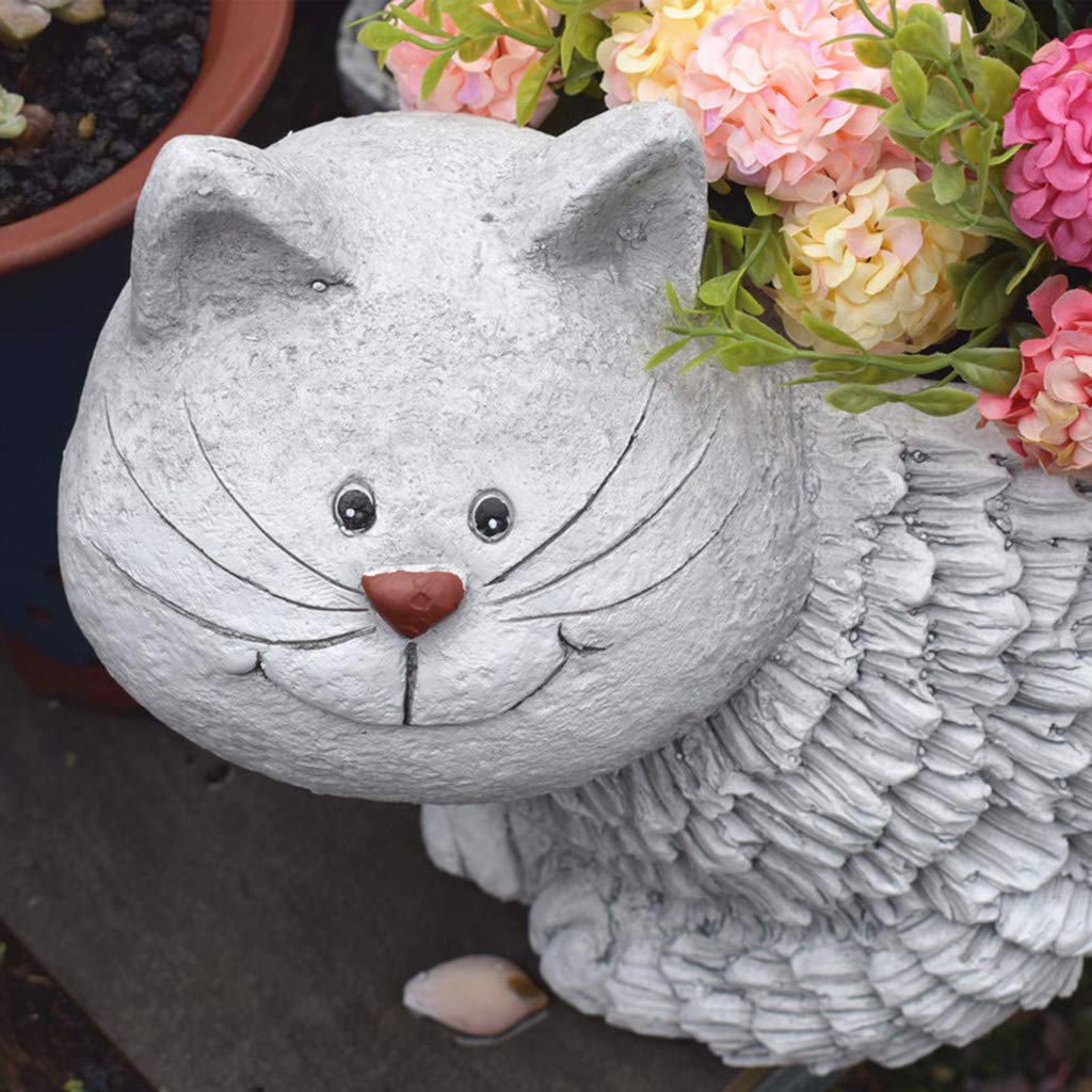 Amazon.co.jp: 屋外の植木鉢、ガーデンコートヤード猫植物鉢植え