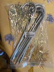 8 Piquets Géants Galvanisés 32 Cm – Sardines Très Résistantes Pour Tente, Trampoline, Serre, Bâche & Camping