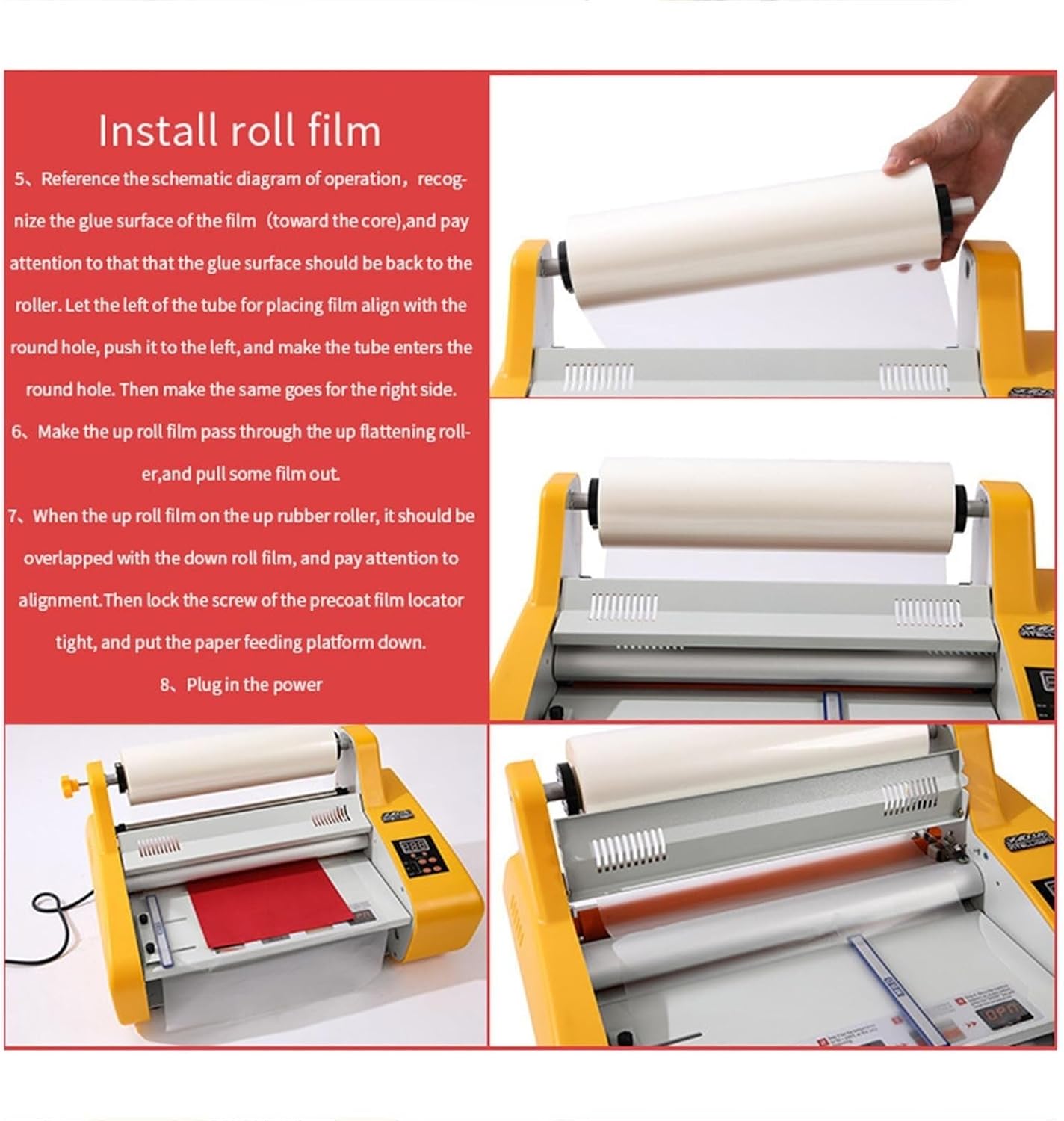 Laminating Machine hot Cold Roller Laminating Machine Single Double Sided Photo Laminating Machine School Office Home