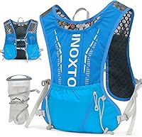 Vista 10 de INOXTO Chaleco Mochila de Hidratación, Chaleco Ligero para Correr con Bolsa de Agua de 1.5L Mochila de Día para Senderismo, Carrera de Senderismo