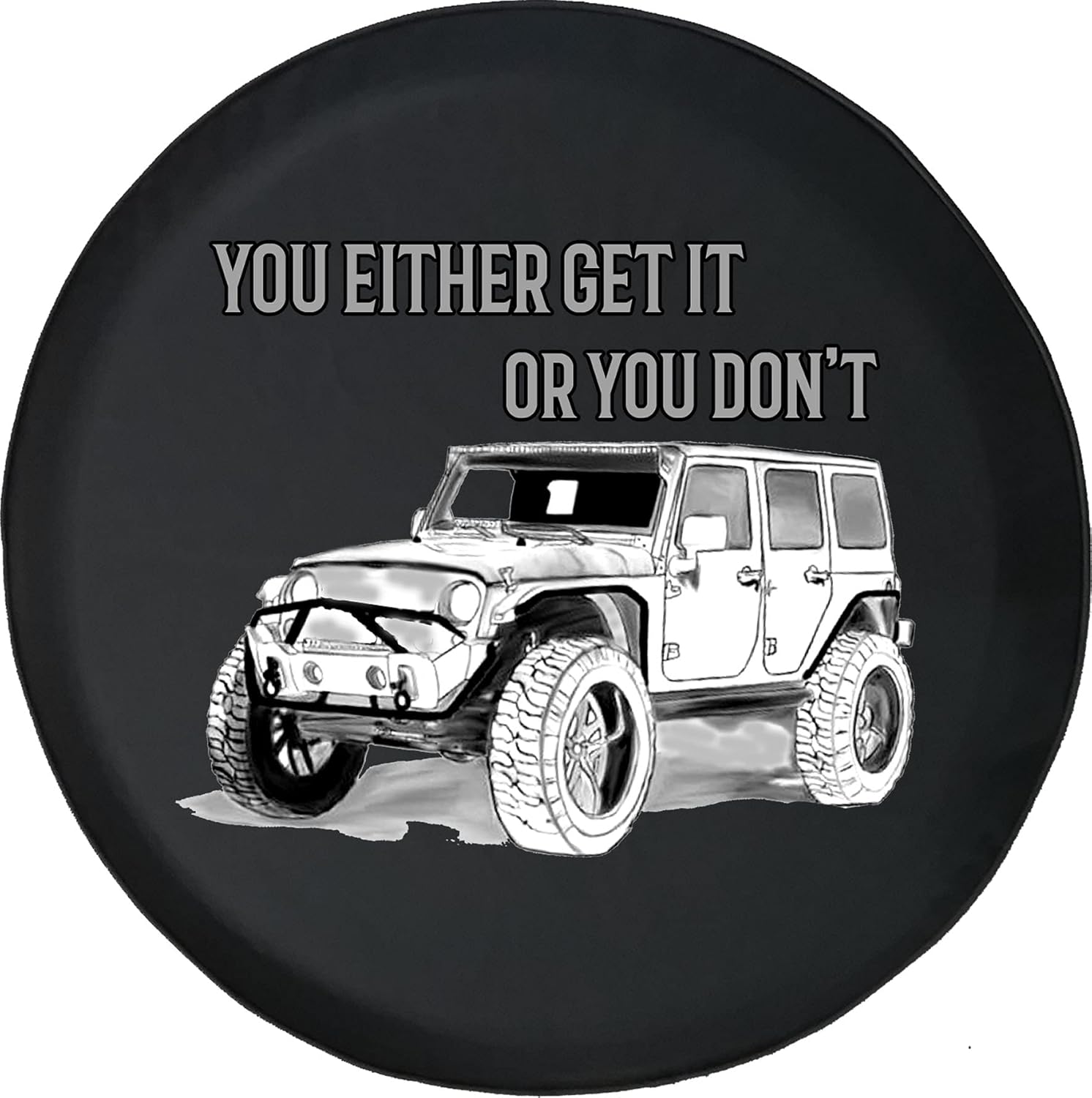Spare Tire Cover Get it Or Dont Black Accessories for Trailers Trucks SUVs RV Campers 32-33 Inch